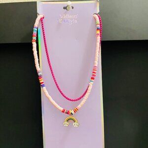 Addison&Olivia  2ct Necklace Set  (Rainbow)